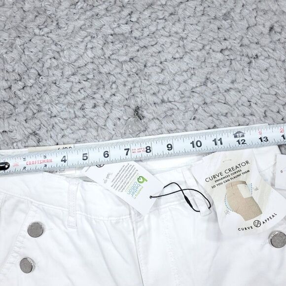 Curve Appeal Curve Creator High Rise Boot Jeans Bootcut White Stretch Size 6 28 - Picture 13 of 16